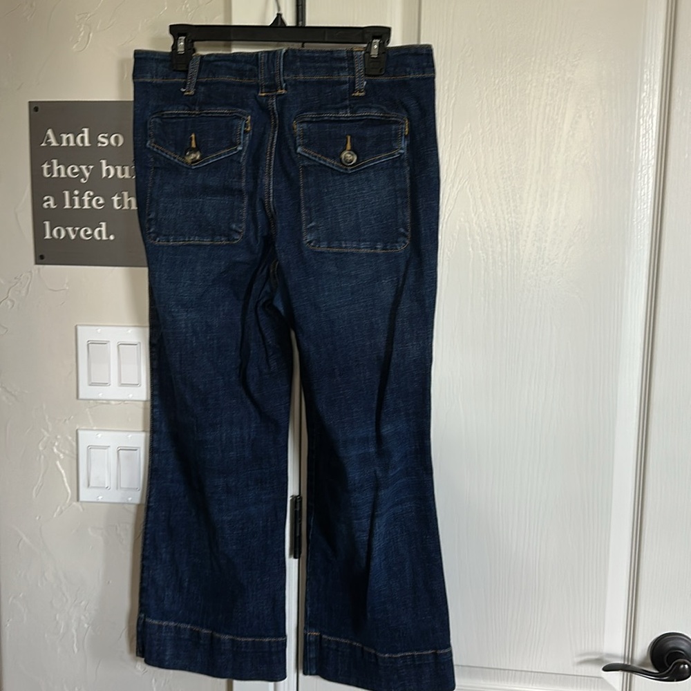 Dark Blue Women's wide leg Lido crops by cabi - Picture 3 of 4